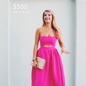 REVOLVE Pink Midi Dress